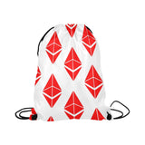 Ethereums Red Drawstring Bag (Large)