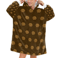 Hex Brown & Tan Blanket Hoodie for Men