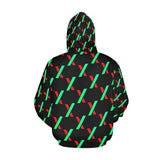 PulseX Black Men's All Over Print Hoodie