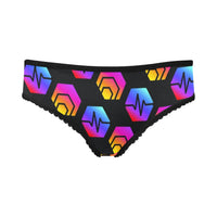 Hex Pulse Combo Black Women's All Over Print High-cut Briefs