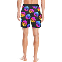 Hex Pulse Combo Black Men's Mid-Length Pajama Shorts