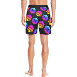 Hex Pulse Combo Black Men's Mid-Length Pajama Shorts