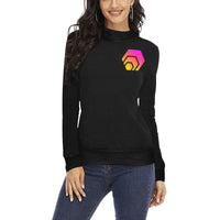 Hex Logo Women's All Over Print Mock Neck Sweater