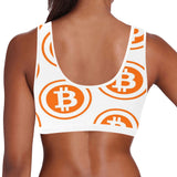 Bitcoin Orange Women's All Over Print Sports Bra