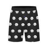 Hex White Black Men's Mid-Length Pajama Shorts