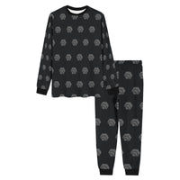 Hex Black & Grey Men's All Over Print Pajama Set