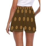 Hex Brown & Tan Women's Casual Beach Shorts