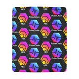 Hex Pulse TEXT Black Special Edition Ultra-Soft Micro Fleece Blanket 50" x 60" - Crypto Wearz