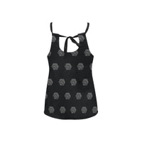 Hex Black & Grey Women's Loose Fit Adjustable Halter Neck Tank Top