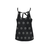 Hex Black & Grey Women's Loose Fit Adjustable Halter Neck Tank Top