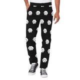 Hex White Black Men's All Over Print Casual Trousers