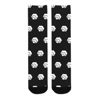 Hex White Black Sublimated Crew Socks (3 Packs)