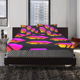Hex Black Tapered 3-Piece Bedding Set (1 Duvet Cover 86"x70"; 2 Pillowcases 20"x30")