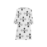 Hex Dot Com Half Sleeves V-Neck Mini Dress