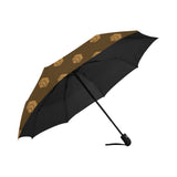 Hex Brown & Tan Anti-UV Automatic Umbrella (Outside Printing)