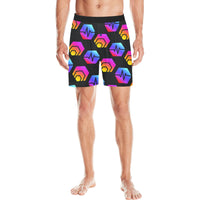 Hex Pulse Combo Black Men's Mid-Length Pajama Shorts