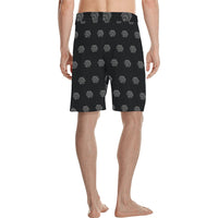 Hex Black & Grey Men's All Over Print Casual Shorts