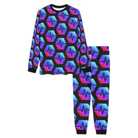 Pulse Black Men's All Over Print Pajama Set