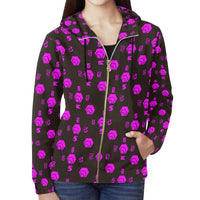 5555 Pink Women's All Over Print Full Zip Hoodie