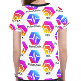 Hex Pulse TEXT Women's All Over Print Mesh Cloth T-shirt