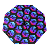 Pulse Black Anti-UV Foldable Umbrella (Underside Printing)