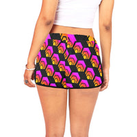 Hex Black Women's All Over Print Casual Shorts