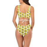 Time 3D 2 WHT Cross String Bikini Set