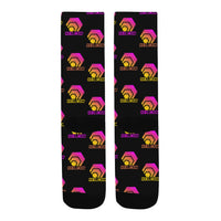 Hex Color Dot Com Black Men's Custom Socks