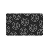 Litecoins Black & Grey Doormat 30"x18" (Rubber)