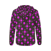 5555 Pink Women's All Over Print Full Zip Hoodie