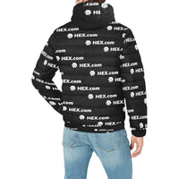 HEXdotcom Combo White Men's Hooded Bomber Jacket