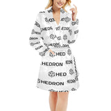 Hedron Combo Women's All Over Print Fleece Robe