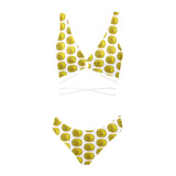 IM 3D WHT Cross String Bikini Set