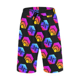 Hex Pulse Combo Black Men's All Over Print Casual Shorts