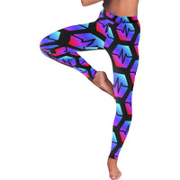 Pulse Black All-Over Low Rise Leggings