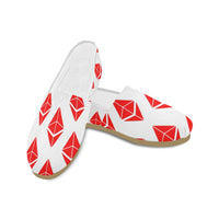 Ethereums Red Casual Canvas Women's Shoes - Crypto Wearz