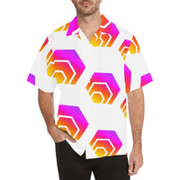 Hex Tapered Men's All Over Print Hawaiian Shirt