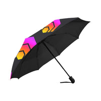 Hex Black Tapered Anti-UV Automatic Umbrella (Outside Printing)