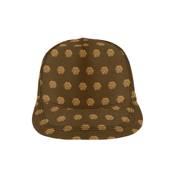 Hex Brown & Tan All Over Print Snapback Cap