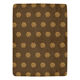 Hex Brown & Tan Ultra-Soft Micro Fleece Blanket 60"x80" (Thick)