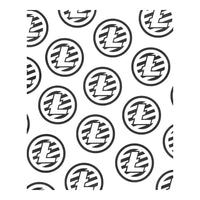 Litecoins 3-Piece Bedding Set (1 Duvet Cover 86"x70"; 2 Pillowcases 20"x30")