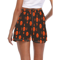 5555 Orange Women's Casual Beach Shorts