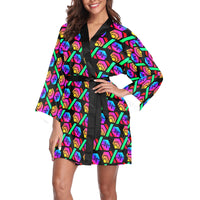 Hex PulseX Pulse Black Women's Long Sleeve Kimono Robe