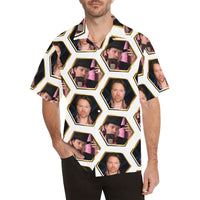 Richard Heart Faces1 Men's All Over Print Hawaiian Shirt