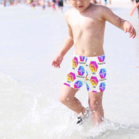 Hex Pulse TEXT Little Boys' Swimming Trunks
