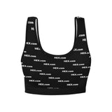 HEXdotcom White Women's All Over Print Sports Bra