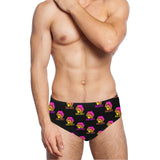 Hex Color Dot Com Black Men's Swimming Briefs