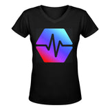 Pulse Black V-neck Women's T-shirt