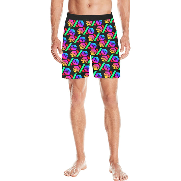 Hex PulseX Pulse Black Men's Mid-Length Pajama Shorts