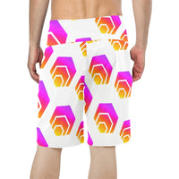 Hex Tapered Men's All Over Print Beach Shorts